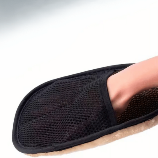 gant de nettoyage plante verso fond blanc