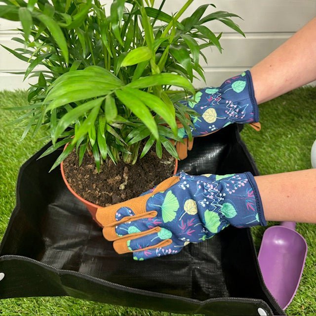 Gants de Jardinage Multifonctionnels Robuste – Motif Floral et Brun – Taille Unique - Jungle Feed