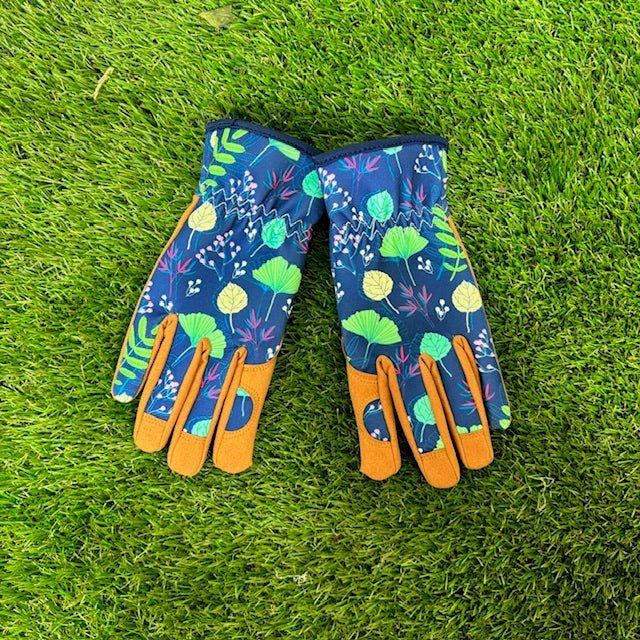 Gants de Jardinage Multifonctionnels Robuste – Motif Floral et Brun – Taille Unique - Jungle Feed