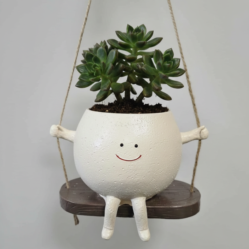 Pot de fleur petit personnage