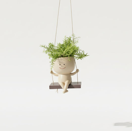 Blumentopf mit kleinem Charakter