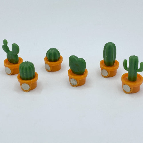 Aimants Décoratifs Cactus 3D - Lot de 6