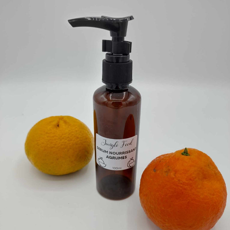 serum pour agrumes avec deux un citron et une clémentine