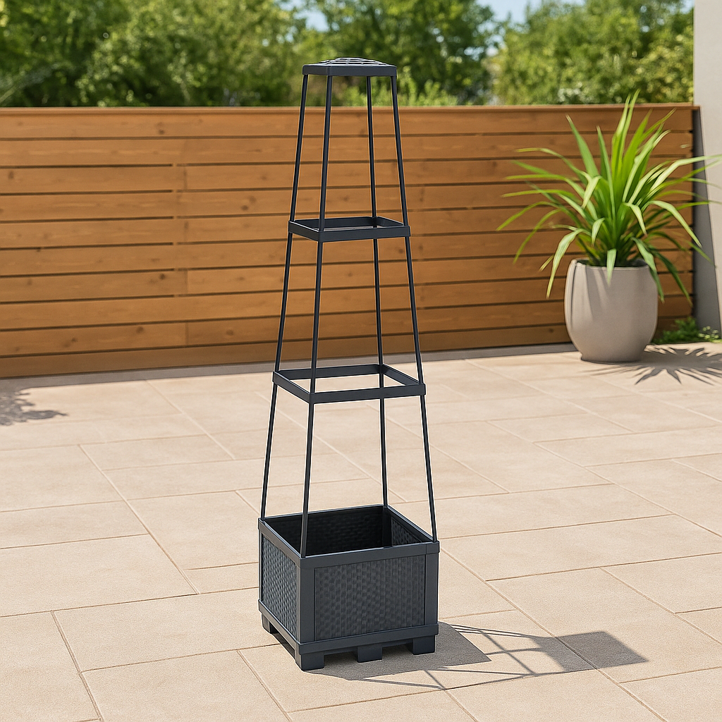 Support de Plantes en Treillis + Plant de Tomates - Idéal Terrasse & Balcon