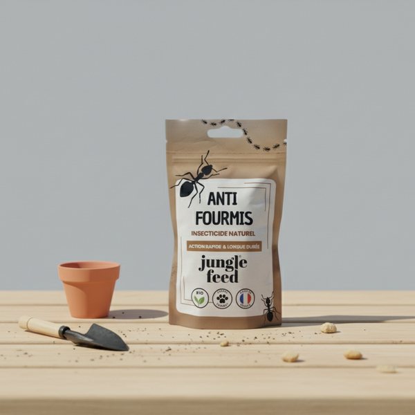 Sachet contenant un anti-fourmis, solution naturelle et efficace pour se débarrasser des fourmis à l'intérieur et à l'extérieur de la maison.