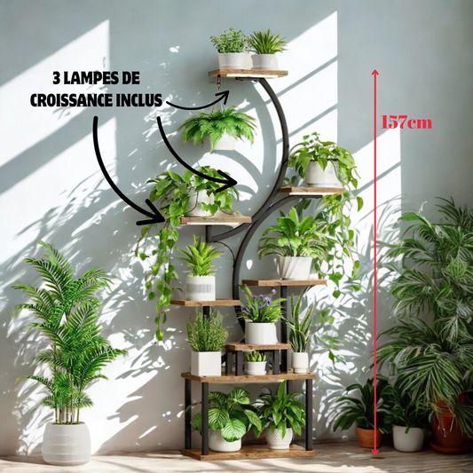 Étagère à plantes à 8 niveaux avec lampes de croissance
