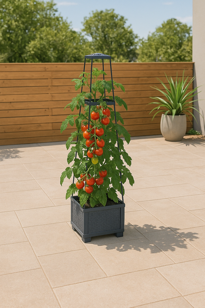 Support de Plantes en Treillis + Plant de Tomates - Idéal Terrasse & Balcon